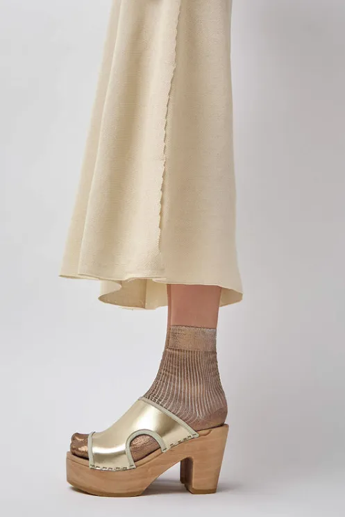 No.6 Store Sale Clogs | Collections | Alexis Clog on Platform in Gold