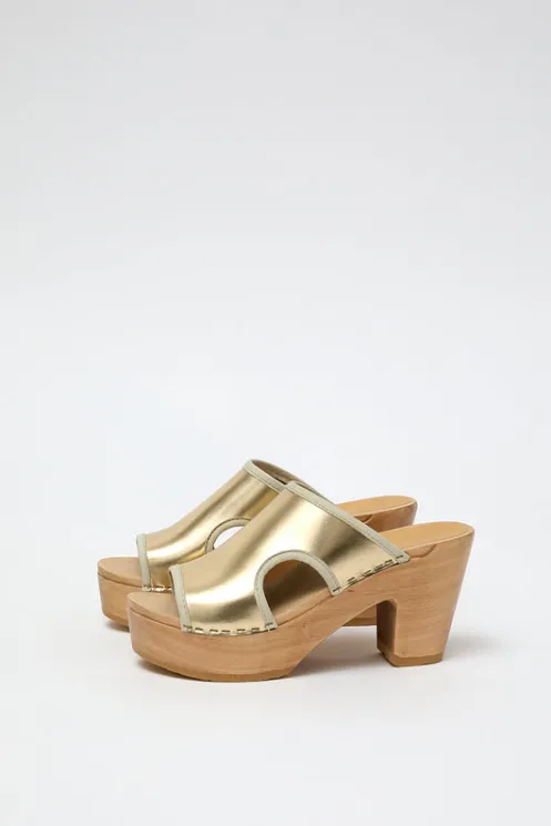 No.6 Store Sale Clogs | Collections | Alexis Clog on Platform in Gold