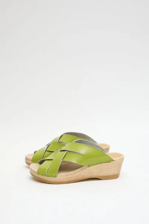 No.6 Store Sale Clogs | Collections | Basket Clog on Mid Wedge in Apple Patent