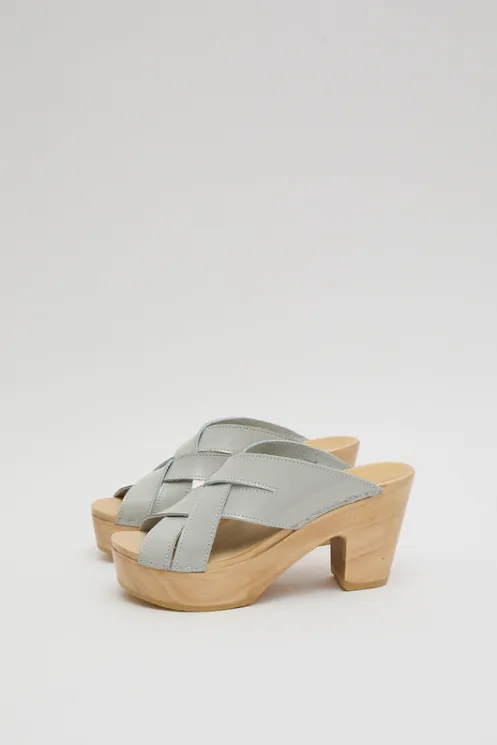 No.6 Store Sale Clogs | Collections | Basket Clog on Platform in Dove Patent