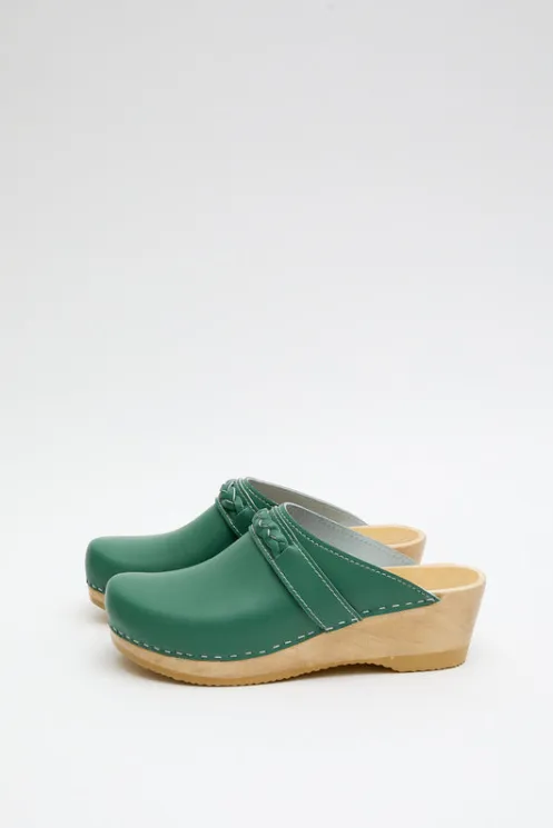 No.6 Store Sale Clogs | Collections | Bridget Clog on Mid Wedge in Sage