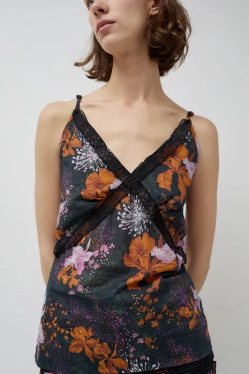 No.6 Store Collections | Tops | Camisole Top in Orange and Purple Flowers