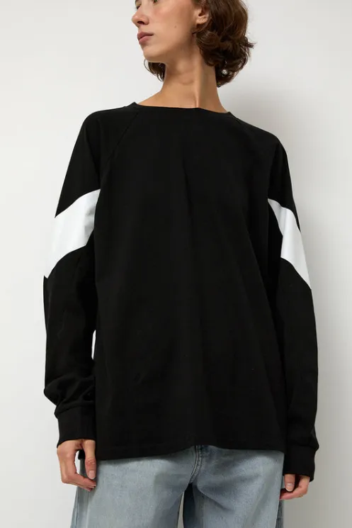 No.6 Store Collections | Tops | Chevron Raglan Tee in Black