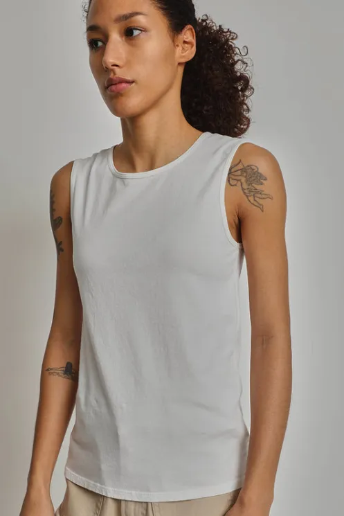 No.6 Store Collections | Tops | Column Tank in Chalk Overdye