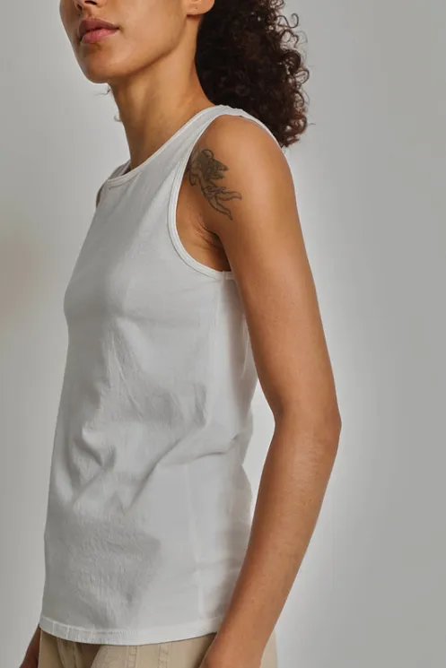 No.6 Store Collections | Tops | Column Tank in Chalk Overdye