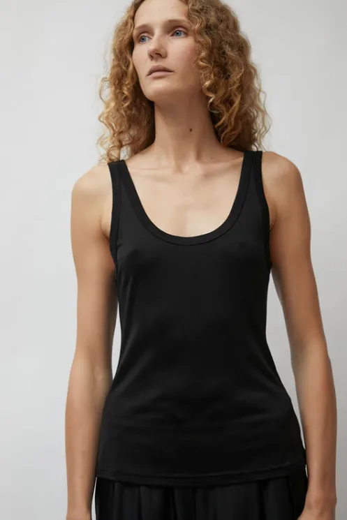 No.6 Store Tops | Clothing | Jersey Scoop Tank in Black