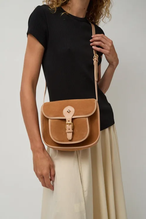 No.6 Store Bags | Accessories | Le Flavin Velours Bag in Crepi and Caramel