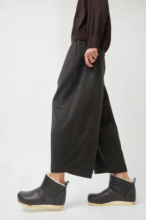 No.6 Store Holiday Gift Guide | Collections | Low Shearling Clog Boot on Flat Bendable Base in Java