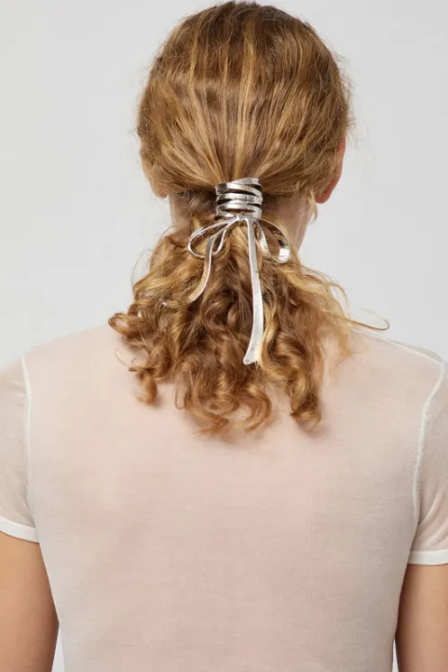 No.6 Store Accessories | Metal Bow Clip in Silver