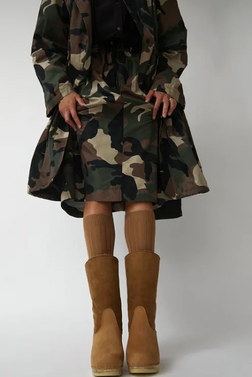 No.6 Store Collections | Clog Boots | 9" Pull On Shearling Clog Boot on High Heel in Copper