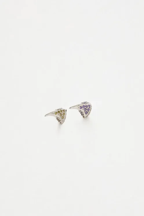 No.6 Store Accessories | Holiday Gift Guide | Rhinestone Studs in Amethyst Soft Yellow