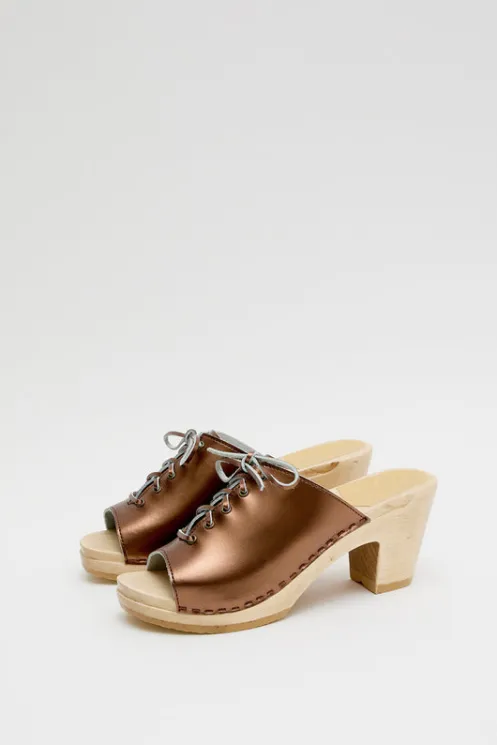 No.6 Store Sale Clogs | Collections | Simone Clog on High Heel in Bronze