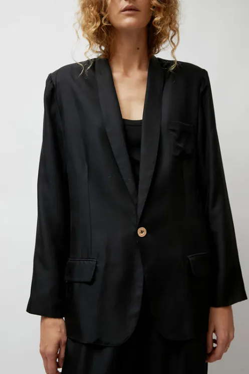 No.6 Store Jackets & Outerwear | Clothing | Twill Miami Blazer in Black