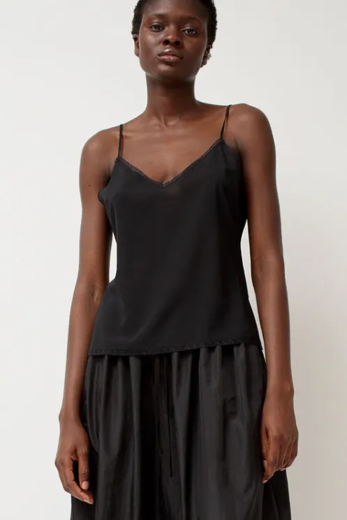 No.6 Store Tops | Clothing | V-Neck Camisole in Black