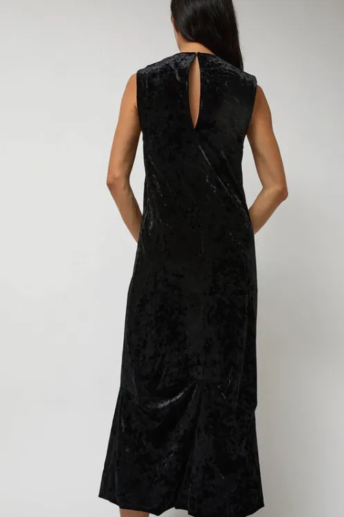 No.6 Store Dresses | Clothing | Washed Velvet Long Dress in Black