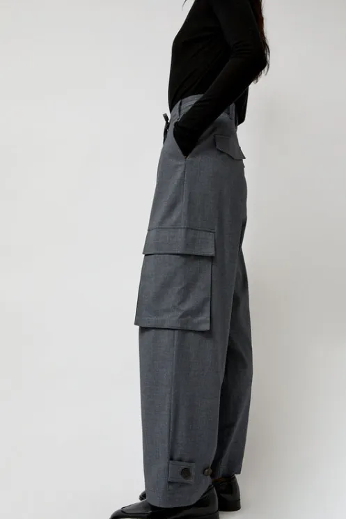 No.6 Store Collections | Shorts & Pants | Wool Blend Cargo Pants in Gray
