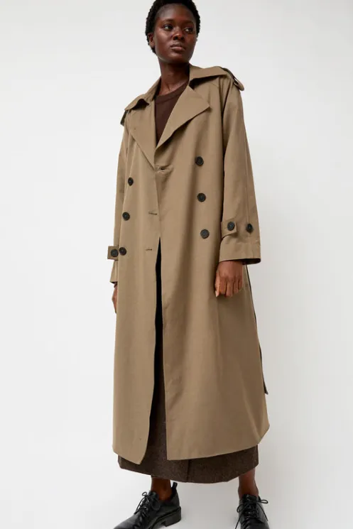 No.6 Store Holiday Gift Guide | Collections | Wool Blend Long Trench in Light Olive